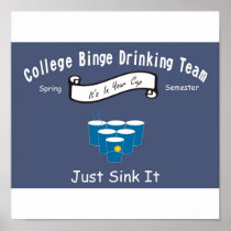 College Drinking Team Posters