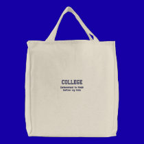 COLLEGE embroidered bags