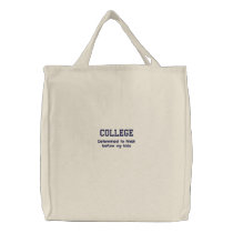 COLLEGE embroidered bags