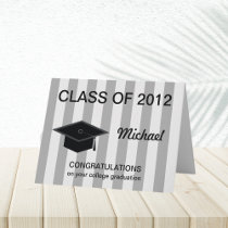 College Graduation Card -- Congratulations on Gray