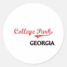 College Park Georgia City Classic Round Sticker