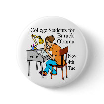 COLLEGE STUDENTS FOR OBAMA GIANT BUTTON