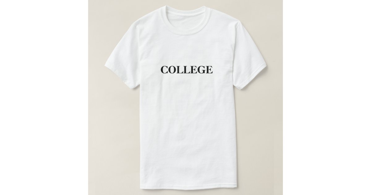 College TShirt Zazzle