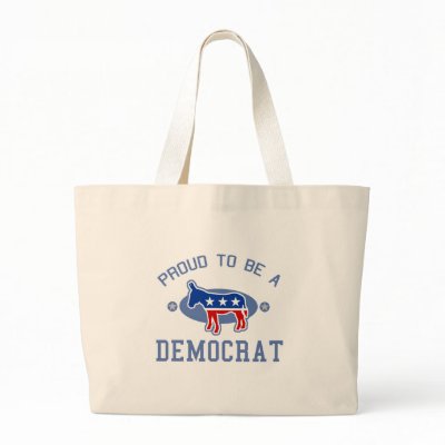Collegiate Proud Democrat Tote Bags by Prodem