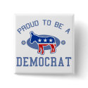 Collegiate Proud Democrat buttons