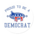 Collegiate Proud Democrat stickers