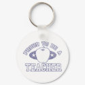 Collegiate Proud Teacher Keychain