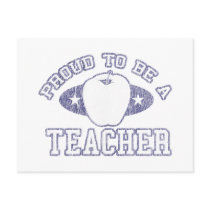 Collegiate Proud Teacher Postcard postcards