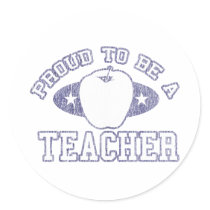 Collegiate Proud Teacher Stickers stickers