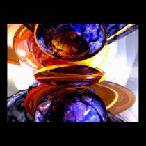 Colliding Forces Abstract Poster posters