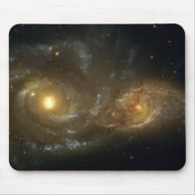 Colliding Galaxies NGC 2207 IC 2163 by the Hubble Mouse Pads