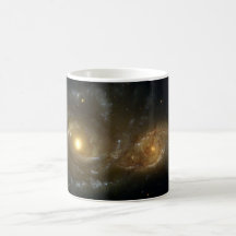 Colliding Galaxies NGC 2207 IC 2163 by the Hubble Coffee Mugs