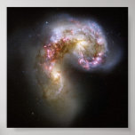 Colliding galaxies posters