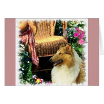 Collie Art Gifts Rough Sable cards by DogsByDezign Collie Art Gifts Rough Sable cards