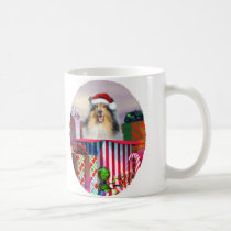 Collie Christmas Surpise mugs
