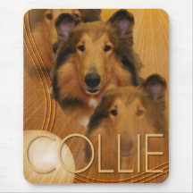 Collie Crescent Moon Mouse Pads
