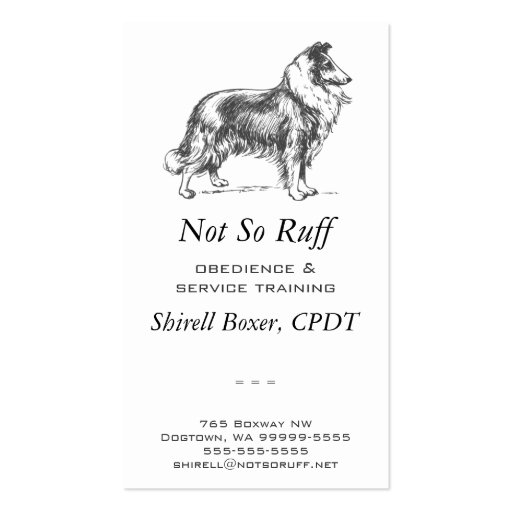 Collie Dog Business Business Card Templates