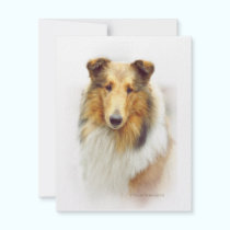 Collie Head Study in Color invitations