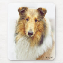 Collie Head Study in Color mousepads
