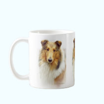 Collie Head Study in Color mugs
