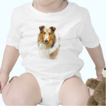 Collie Head Study in Color t-shirts