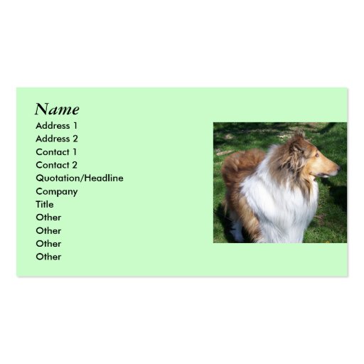 COLLIE Lovers Business cards- *Customize*