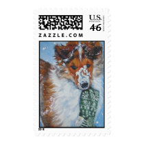 collie postage stamp