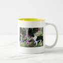 COLLIE PUP TAKES TIME TO SMELL THE FLOWERS mugs by minx267 COLLIE PUP TAKES TIME TO SMELL THE FLOWERS mugs