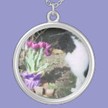 Collie Puppy and Easter Tulips necklaces