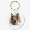 Collie (Rough Coat) Busting Out keychains by cartoondogs Collie (Rough Coat) Busting Out keychains