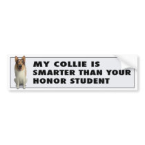 Collie (Rough Coat) Honor bumper stickers by cartoondogs Collie (Rough Coat) Honor bumper stickers