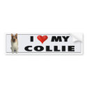Collie (Rough Coat) Love Sticker bumpersticker