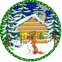Collie winter photo sculptures