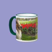 Collies and Tulips mugs