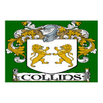 Collins Coat of Arms Poster Print