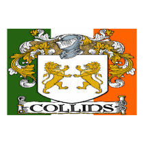 Collins Coat of Arms Poster Print