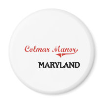 Colmar Manor Maryland City Classic Fridge Magnets