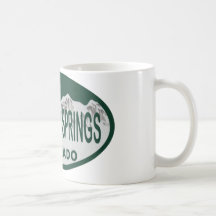 Colo Spgs license oval Mugs
