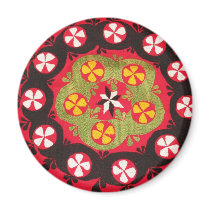 Coloful Antique Tribal  Turkish Textiles Magnets