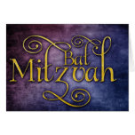 Coloful Bat Mitzvah design Greeting Card