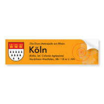 Cologne 2 bumper stickers