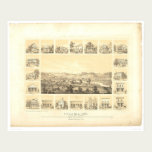 Coloma, CA. Panoramic Map 1857 (0423A) posters