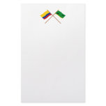 Colombia and Amazonas Crossed Flags Stationery Paper