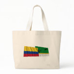Colombia and Amazonas Waving Flags Canvas Bag