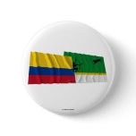 Colombia and Amazonas Waving Flags Pin