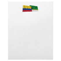 Colombia and Amazonas Waving Flags Customized Letterhead