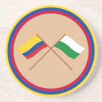 Colombia and Antioquia Crossed Flags Drink Coasters