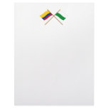 Colombia and Antioquia Crossed Flags Personalized Letterhead