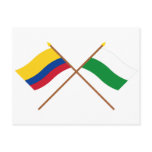 Colombia and Antioquia Crossed Flags Postcards