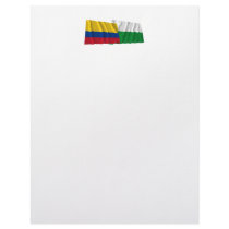 Colombia and Antioquia Waving Flags Letterhead Template